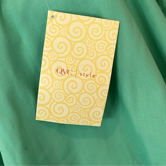 ✨NWT✨Denim & Co QVC Green Canvas Seersucker Zip Hooded Jacket Women’s XL - Picture 9 of 15